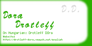 dora drotleff business card